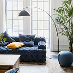 Трехместный диван темно-синий Campion Deep Blue Sofa варинант исполнения - 4 | Loft Concept в Волгограде