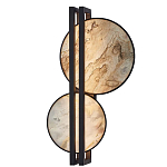 Бра из двух каменных дисков в металлической раме Constellation варинант исполнения - 1 | Loft Concept в Волгограде