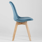 Стул с мягким велюровым сиденьем Arvika Blue варинант исполнения - 2 | Loft Concept в Волгограде