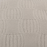 Подушка из хлопка рельефной вязки серого цвета Eden Line варинант исполнения - 3 | Loft Concept в Волгограде