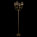 Торшер с металлическим основанием бронзового цвета с черными конусовидными абажурами Dignity варинант исполнения - 2 | Loft Concept в Волгограде