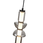 Подвесной светильник из дымчатого стекла цилиндрической формы с чёрным металлическим основанием Hiding secrets варинант исполнения - 6 | Loft Concept в Волгограде