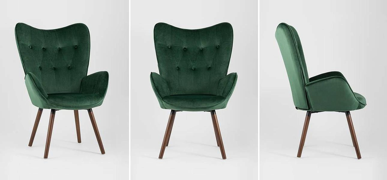Полукресло Зеленый Велюр Grandee Chair Полукресло Зеленый Велюр Grandee Chair - Loft-Concept в Волгограде