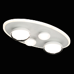 Потолочный светильник овальной формы белого цвета с 4-мя лампами Lunar Pebbles варинант исполнения - 2 | Loft Concept в Волгограде