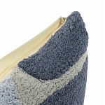 Чехол на подушку с рисунком серо-синего цвета Elan Textured варинант исполнения - 3 | Loft Concept в Волгограде