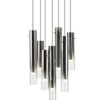 Люстра каскадная с 7-ю цилиндрическими плафонами из стекла Luminous Cylinders варинант исполнения - 1 | Loft Concept в Волгограде