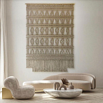 Панно на стену плетеное Макраме бежевый цвет  варинант исполнения - 10 | Loft Concept в Волгограде