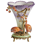 Ваза с цесарками из фарфора с бронзовыми элементами Garden of Eden варинант исполнения - 1 | Loft Concept в Волгограде