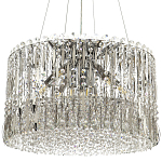 Круглая люстра с металлическими и хрустальными подвесками Bonnay Crystal Chrome Chandelier варинант исполнения - 3 | Loft Concept в Волгограде