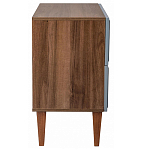 Тумба прикроватная серая из массива бука с 2-мя ящиками Wenge Light варинант исполнения - 3 | Loft Concept в Волгограде