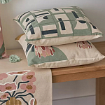 Подушка декоративная зеленого цвета с геометрическим рисунком Divine Abstractions варинант исполнения - 6 | Loft Concept в Волгограде