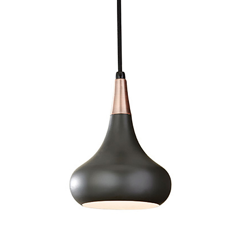  Подвесной светильник с каплевидным плафоном темного цвета Feiss Бронза Черный Графит в Волгограде | Loft Concept 