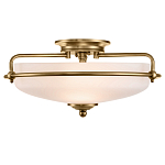 Потолочный светильник со стеклянным плафоном на изогнутых кронштейнах Quoizel  варинант исполнения - 11 | Loft Concept в Волгограде