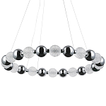 Светодиодная кольцевая люстра Crystal Globule Chrome Chandelier варинант исполнения - 3 | Loft Concept в Волгограде