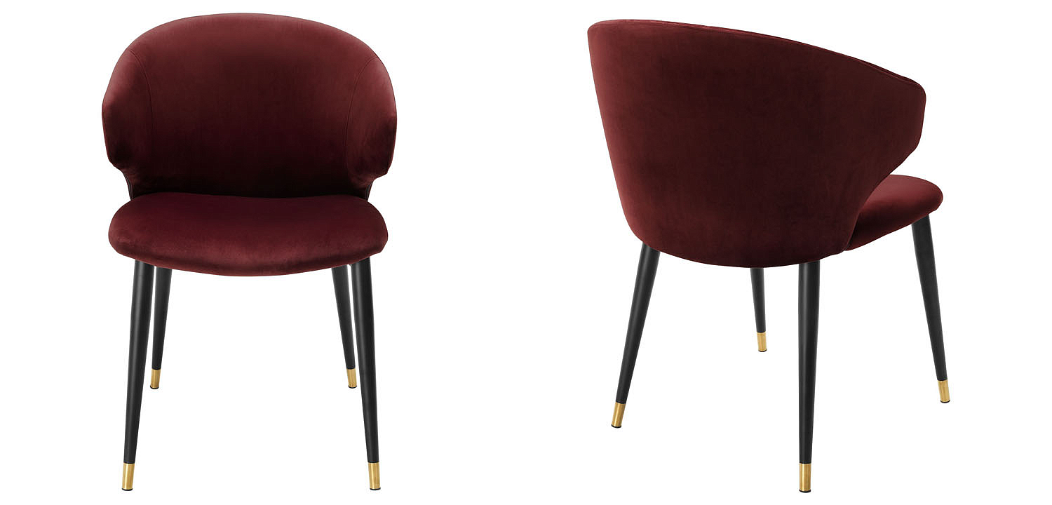 Стул Eichholtz DINING CHAIR VOLANTE burgundy Стул Eichholtz DINING CHAIR VOLANTE burgundy - Loft-Concept в Волгограде