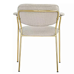 Стул Singer Chair с подлокотниками серый на золотистых ножках варинант исполнения - 4 | Loft Concept в Волгограде