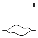 Подвесной светильник волнообразный изогнутый черного цвета 4000К Spiral Lighting варинант исполнения - 3 | Loft Concept в Волгограде