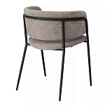 Стул полукруглый с каркасом из металла и мягким сиденьем и спинкой Soft Chenille варинант исполнения - 1 | Loft Concept в Волгограде