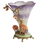 Ваза с цесарками из фарфора с бронзовыми элементами Garden of Eden варинант исполнения - 4 | Loft Concept в Волгограде