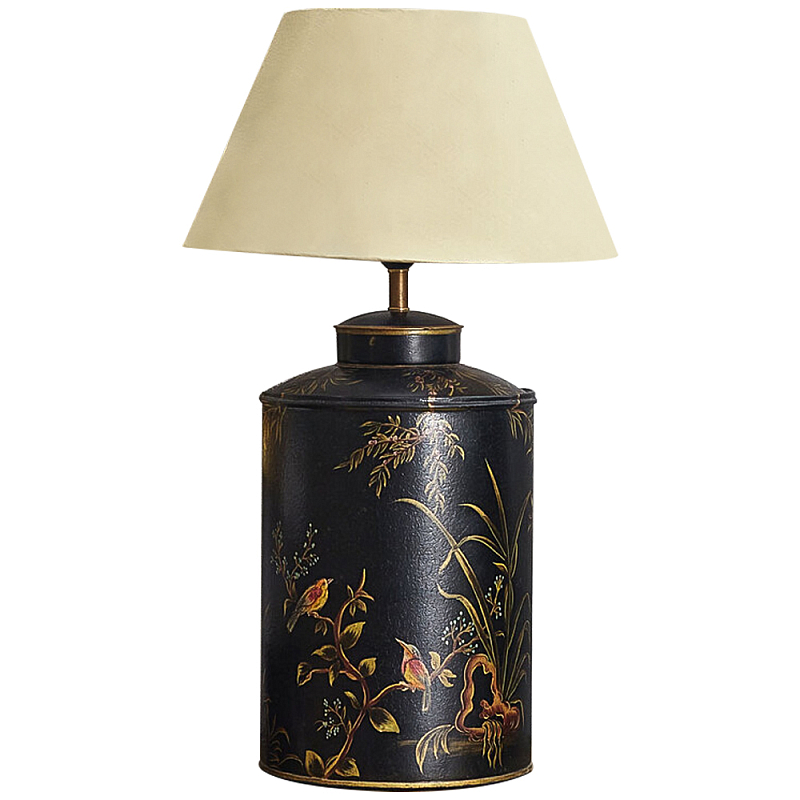 Настольная лампа Шинуазри с абажуром Garden Chinoiserie Collection Table Lamp Бежевый Черный Мульти Настольная лампа Шинуазри с абажуром Garden Chinoiserie Collection Table Lamp Бежевый Черный Мульти в Волгограде | Loft Concept