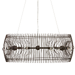 Люстра круглая из тонких прутьев Thin Bronze Rods варинант исполнения - 3 | Loft Concept в Волгограде