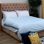 Постельное белье голубого цвета из перкаля с принтом 200х220 см Aurora Allure варинант исполнения - 5 | Loft Concept в Волгограде