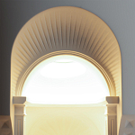 Встраиваемый в стену гипсовый светильник под покраску с арками и рельефными колоннами Antiquity Athena варинант исполнения - 7 | Loft Concept в Волгограде