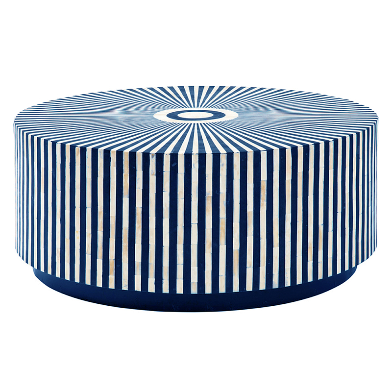Стол журнальный Mandika Bone Inlay Coffee Table blue Синий Голубой в Волгограде | Loft Concept 