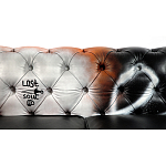 Диван Честерфильд граффити graffiti Orange Sofa натуральная кожа варинант исполнения - 8 | Loft Concept в Волгограде