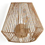 Бра с плетенным из пеньки абажуром Jutti H25 см варинант исполнения - 1 | Loft Concept в Волгограде