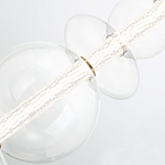 Подвесной светильник линейный с прозрачными стеклянными шарами разного диаметра Eurofase варинант исполнения - 13 | Loft Concept в Волгограде