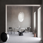 Подвесной светильник белый с фигурным тканевым плафоном White Whirlwinds варинант исполнения - 5 | Loft Concept в Волгограде