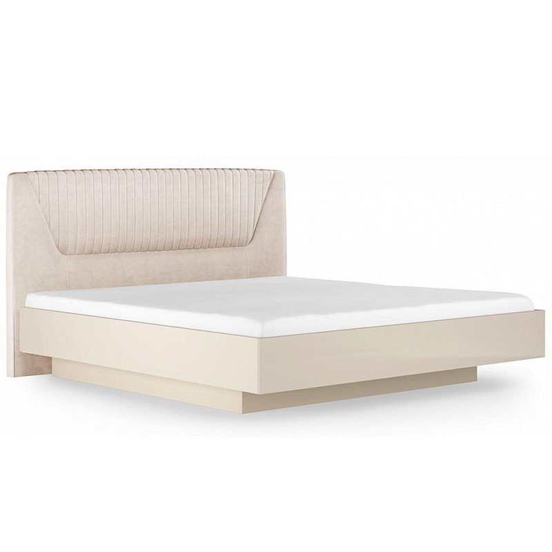 Кровать двуспальная с подъёмным основанием Satin Furniture Бежево-серый в Волгограде | Loft Concept 