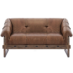 Двухместный диван Duncan винтажная коричневая кожа варинант исполнения - 1 | Loft Concept в Волгограде