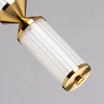 Подвесной светильник с двумя белыми рифлеными цилиндрическими плафонами Golden Swirl варинант исполнения - 6 | Loft Concept в Волгограде