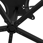 Стул с мягкой черной обивкой из велюра и подъемно-поворотным механизмом на колесиках Harper Black варинант исполнения - 6 | Loft Concept в Волгограде