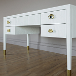 Письменный стол с 4-мя ящиками Elsa Dreams White варинант исполнения - 4 | Loft Concept в Волгограде