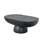 Столик кофейный черного цвета с овальной столешницей и круглым основанием Black Dalmen Table варинант исполнения - 5 | Loft Concept в Волгограде