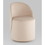 Пуф Loreen со спинкой вращающийся велюр молочный варинант исполнения - 1 | Loft Concept в Волгограде