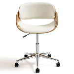 Вращающееся офисное кресло на колёсах Delwyn Chair White варинант исполнения - 2 | Loft Concept в Волгограде