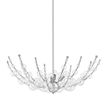 Люстра  с круглыми прозрачными шарами на серебряном каркасе Silver Stalk варинант исполнения - 2 | Loft Concept в Волгограде