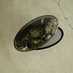 Шкатулка из эпоксидной смолы с цветами черная Epoxy Resin Oval Box Black варинант исполнения - 2 | Loft Concept в Волгограде