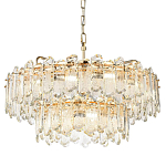 Люстра подвесная двухъярусная с хрустальными овальными подвесками Harmonica варинант исполнения - 1 | Loft Concept в Волгограде