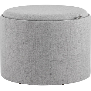 Пуф-столик с ящиком рогожка серый Bianca