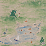 Обои ручная роспись Promenade Special Colourway on pink painted Xuan paper варинант исполнения - 2 | Loft Concept в Волгограде