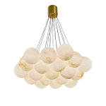 Люстра подвесная круглая с сферическими плафонами из натурального камня Glowing Spheres варинант исполнения - 10 | Loft Concept в Волгограде