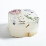 Шкатулка из эпоксидной смолы с цветами белая Epoxy Resin Square Box White варинант исполнения - 4 | Loft Concept в Волгограде