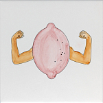 Плитка дизайнерская с узором Лимон варинант исполнения - 2 | Loft Concept в Волгограде