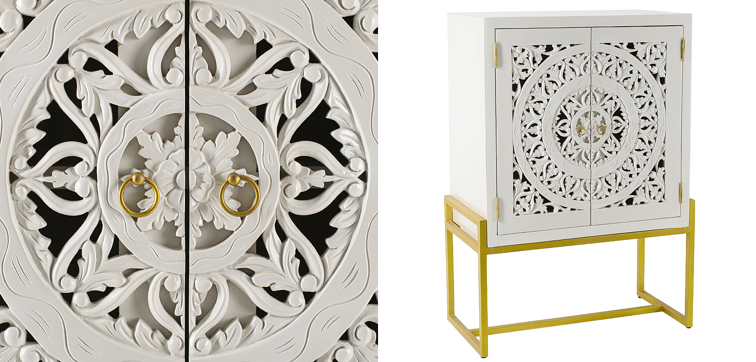 Буфет с резными дверцами Ceara Lace Cabinet Буфет с резными дверцами Ceara Lace Cabinet - Loft-Concept в Волгограде