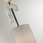 Подвесной светильник с серым тканевым плафоном Flourish варинант исполнения - 4 | Loft Concept в Волгограде